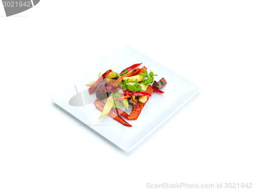 Image of grilled fresh meat and vegetables