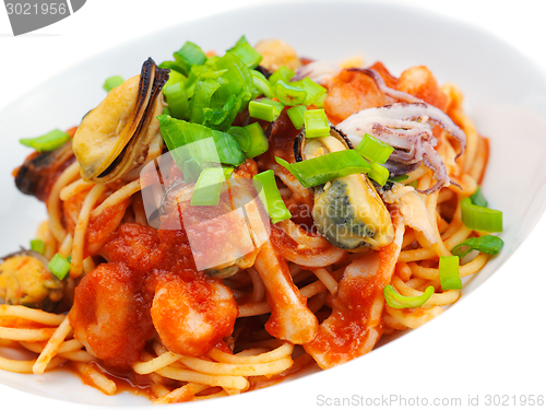 Image of Pasta with shrimps, herbs and mashrooms