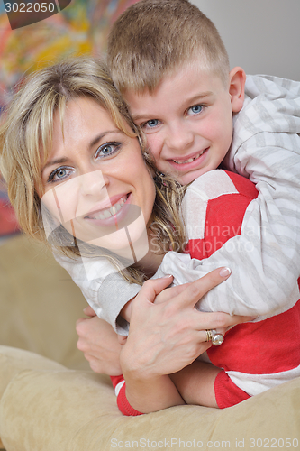 Image of happy young family at home