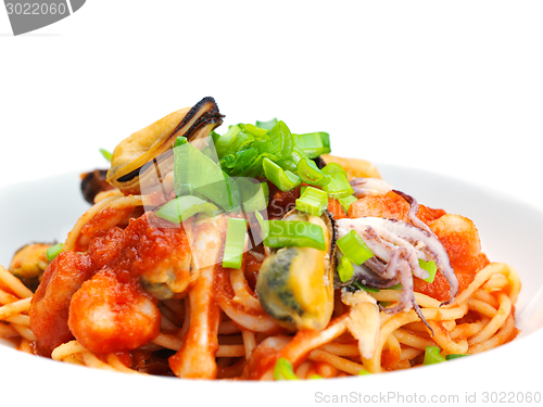 Image of Pasta with shrimps, herbs and mashrooms