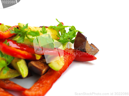 Image of grilled fresh meat and vegetables