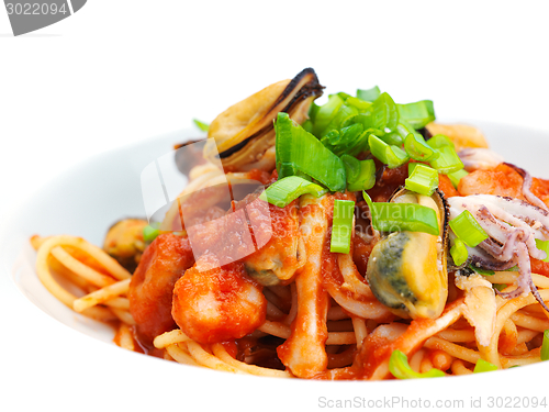 Image of Pasta with shrimps, herbs and mashrooms