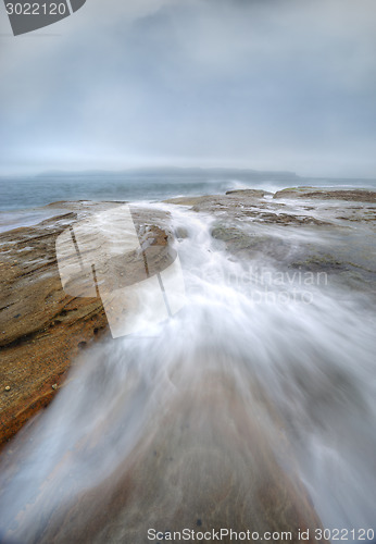 Image of Misty fog and ocean chasm flows