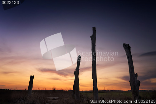 Image of Sunset rural landscape Penrith NSW Australia