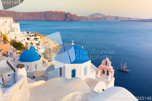 Image of Oia village on Santorini island, Greece.