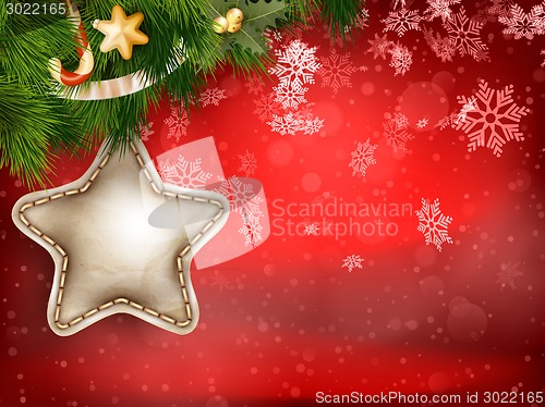 Image of Christmas decoration with fir branches. EPS 10