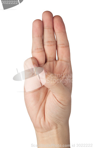 Image of Three finger salute