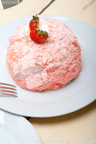 Image of fresh strawberry and whipped cream dessert
