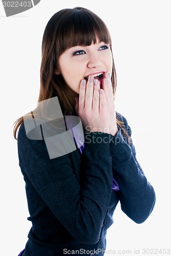 Image of Pretty girl surprised