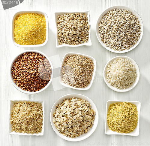 Image of various types of cereal grains