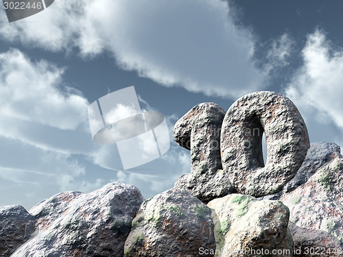 Image of number ten rock