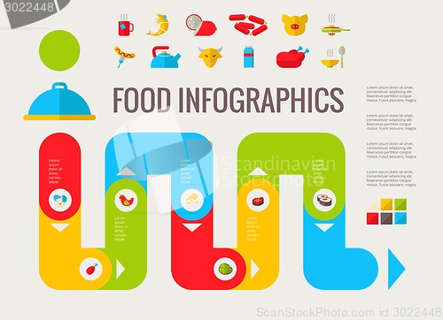 Image of Food Infographic Elements.