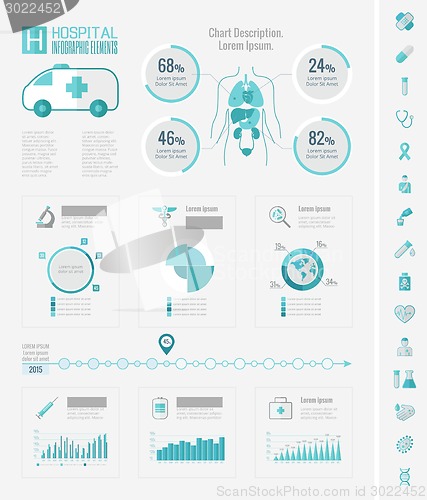 Image of Healthcare Infographic Elements.