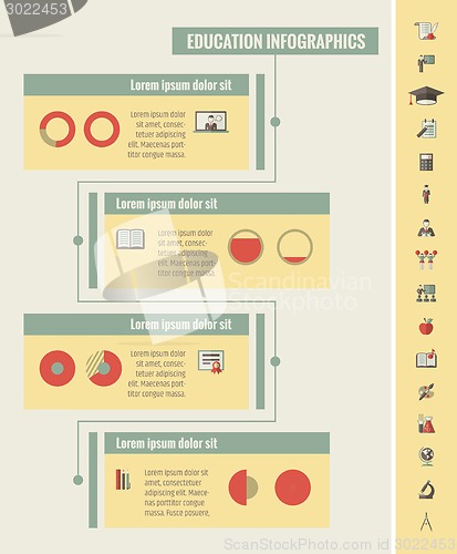 Image of Education Infographic Elements.