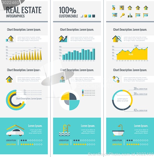 Image of Real Estate Infographic Elements.