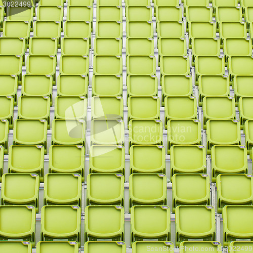 Image of Yellow seat in sport stadium