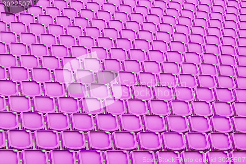 Image of Purple seat in sport stadium