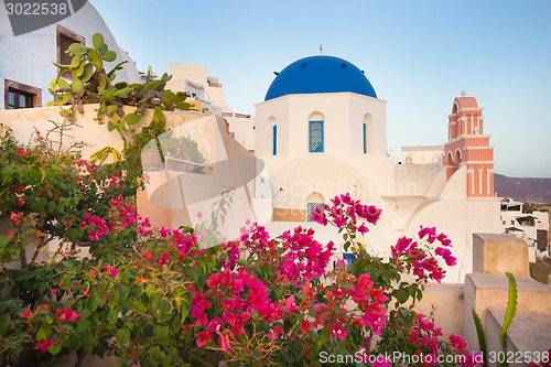 Image of Oia village on Santorini island, Greece.