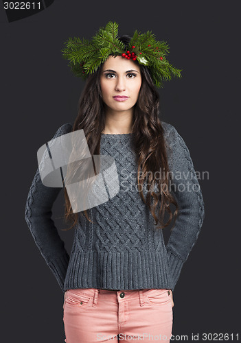 Image of Cristmas fashion woman