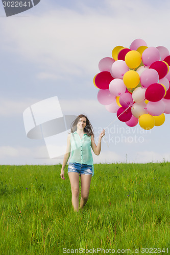 Image of Girl with Ballons