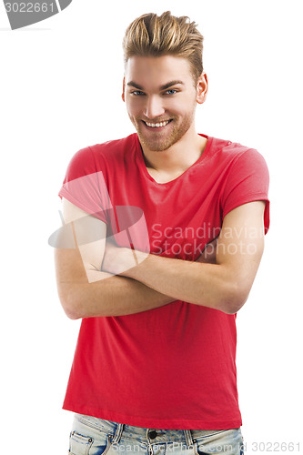 Image of Handsome young man smiling