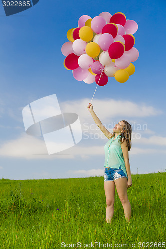 Image of Girl with Ballons