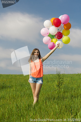 Image of Girl with Ballons