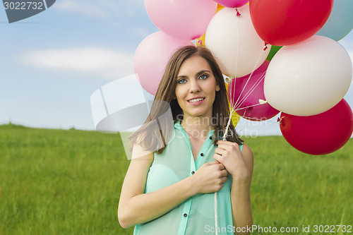 Image of Girl with Ballons