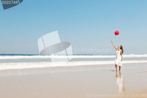 Image of Girl with red balloon 