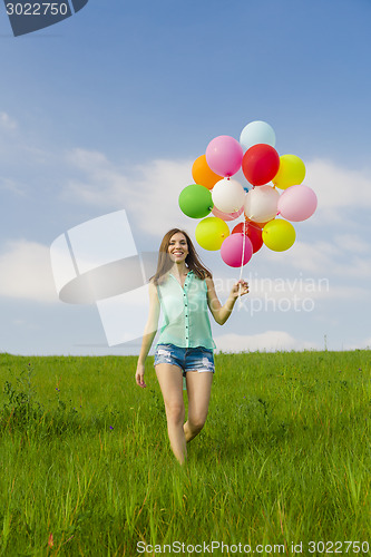 Image of Girl with Ballons