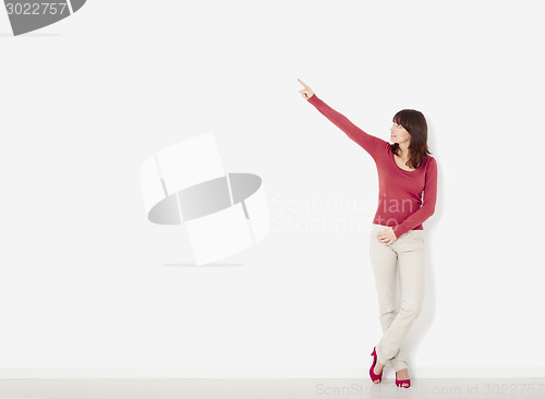 Image of Woman pointing