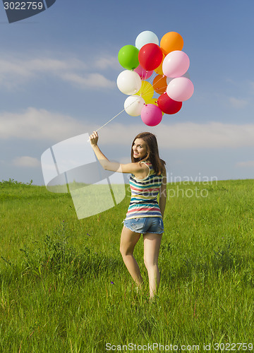 Image of Girl with Ballons