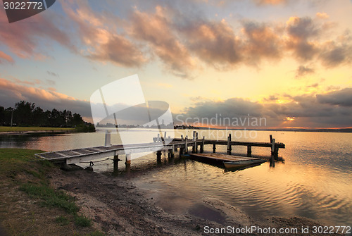 Image of Sunset at Squids Ink Jetty, Belmont on Lake Macquarie.