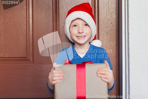 Image of kid at christmas time