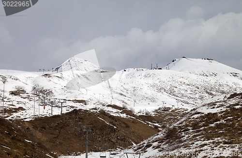 Image of Ski slopes in little snow year