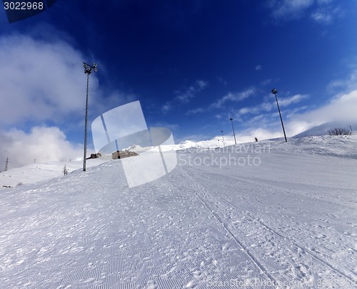 Image of Ski slope in winter mountains