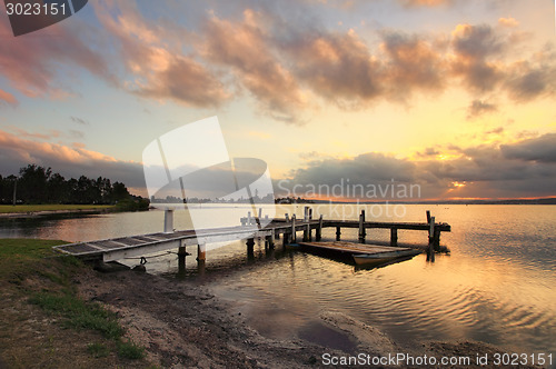 Image of Sunset at Squids Ink Jetty, Belmont on Lake Macquarie.