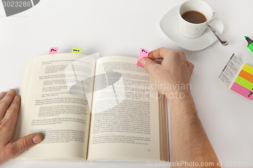 Image of make notes in a book