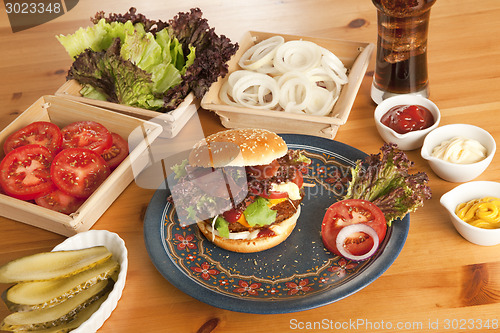 Image of made hamburger itself