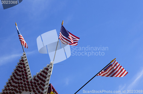 Image of three American flags