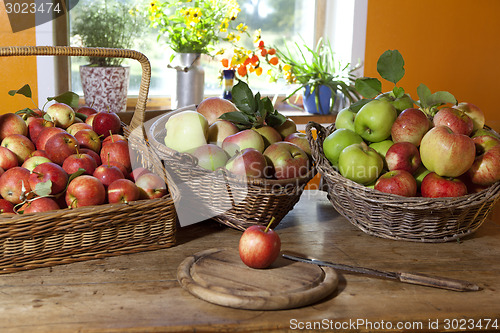 Image of grazing baskets with apples