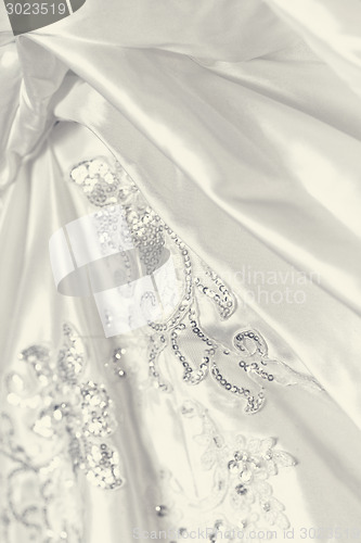 Image of Beautiful wedding dress detail