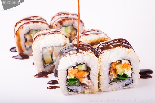 Image of eel sushi roll