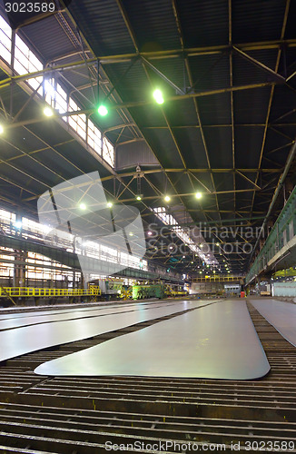 Image of production sheets of steel