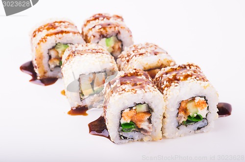 Image of eel sushi roll