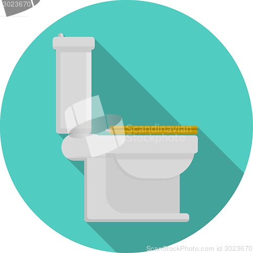 Image of Flat vector icon for toilet