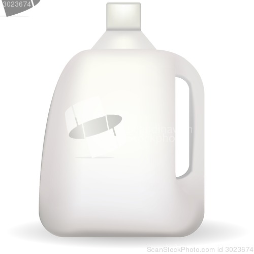Image of Vector illustration of white plastic bottle