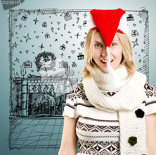 Image of Woman Waiting For Christmas