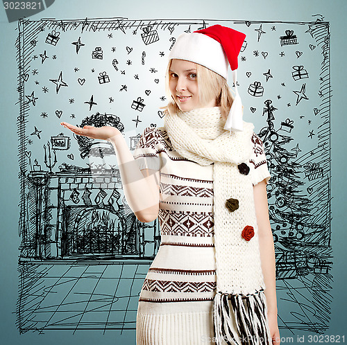 Image of Woman Waiting For Christmas