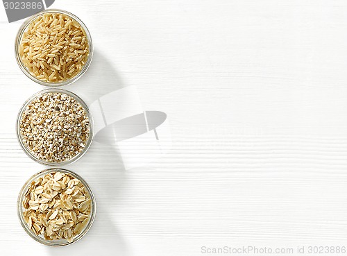 Image of various types of cereal grains